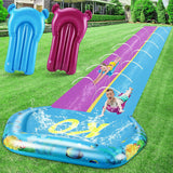 Terra [ 2022 Extra Long] 32ft Water Slide for Adults & Kids With Water Slides with 2 Surfboards Water Play, Water Toy for Family Water Slide Fun