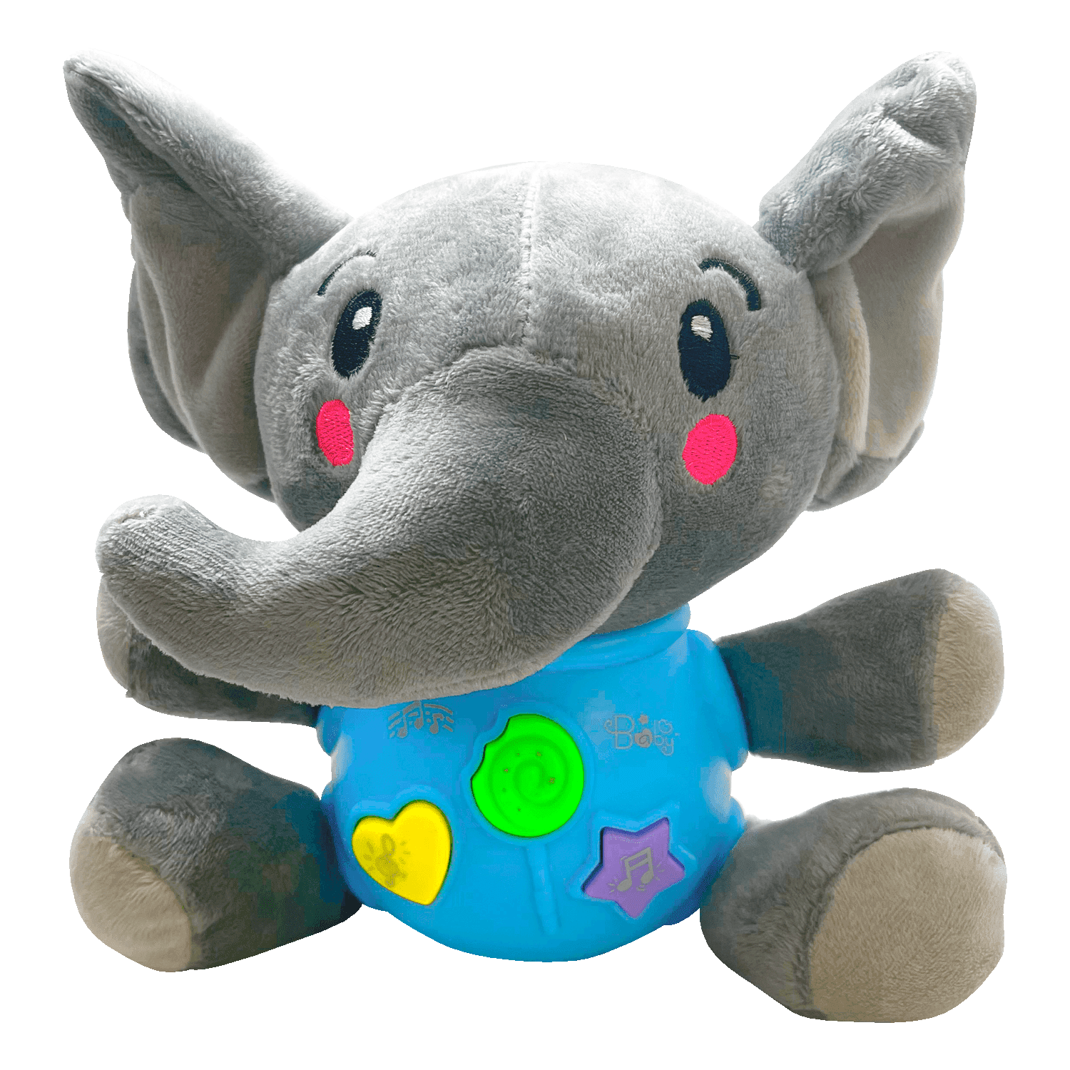 Lotus Baby Musical Plush Stuffed Elephant Animal Toy for 0 3 6 9 12 Months, Baby Musical Infant Toys