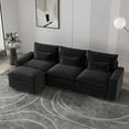 Dranite Modern Sofa Couch for Living Room,Bedroom,Office,Apartment,Black