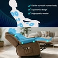 Gelloan Power Lift Chair Recliner for Elderly with Vibration Massage and Lumbar Heating Electric Oversized Single Sofa for Living Room,Brown