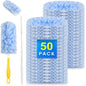 Heavy Duty Duster Refills, 50 pcs with Handle & Extendable Handle*1 , Multisurface 360° Dusters with 4X Microfibers(Blue)