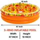 Intera Inflatable Kiddie Pool, Watermelon Donuts Pizza 3 Ring Summer Fun Swimming Pool for Kids, Water Pool Baby Pool for Summer Fun, 47 inches, for Ages 3+