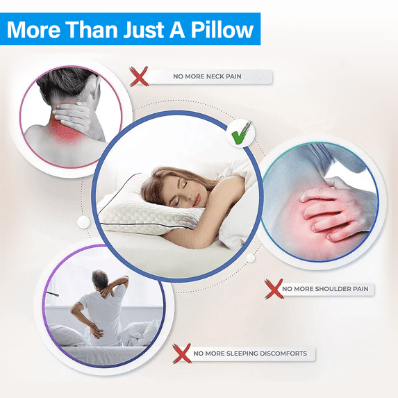 Strlinen Cooling Gel Memory Foam Pillow – Breathable Ergonomic Pillow with Ventilated Design & Washable Cover