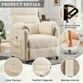 Power Recliner Chair Living Room with Adjustable Backrest and Footrest, Electric Recliner Chair for Adults, Luxurious Chenille Fabric (Beige)