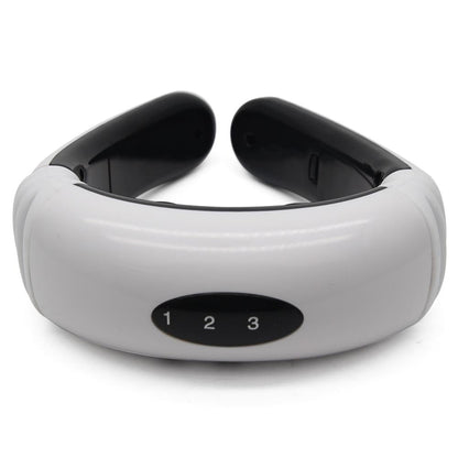 EvoFine 3D Electric Neck Massager - Portable 6 Modes Adjustable 15 Speeds Cordless Deep Tissue Trigger Point Neck Pain Relief Massager with Pulse Pads