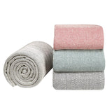 GLAMBURG 100% Soft and Breathable Cotton Thermal Blanket Twin Charcoal - Perfect for Layering Any Bed for All Season