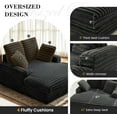 Oversized Chaise Lounge Chair Indoor, Upholstered Sofa Bed with Throw Pillows and Armrests, Sleeper Chair for Living Room, Bedroom