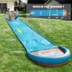 Lavinya Slip Water Slide, Extra Long 31ft Racing Slip for Family Backyard, Giant Slip Water Slide with Water Curtain in Both Side for More Fun with 2 Bodyboards-Light Blue (31ft)