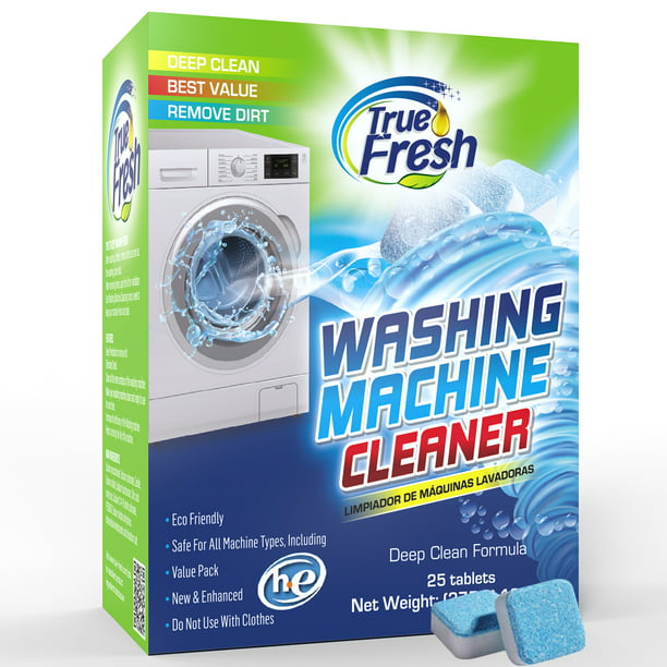 Washing Machine Cleaner Tablets 25 Pack - Washer Cleaner - For Front and Top Loader, and HE machines