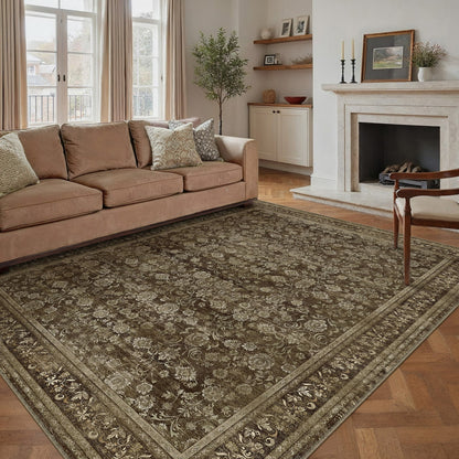 WIPONKEN 8x10 Area Rugs for Living Room Bedroom Dining Room Office Farmhouse, Machine Washable Non Slip Vintage Persia Rug