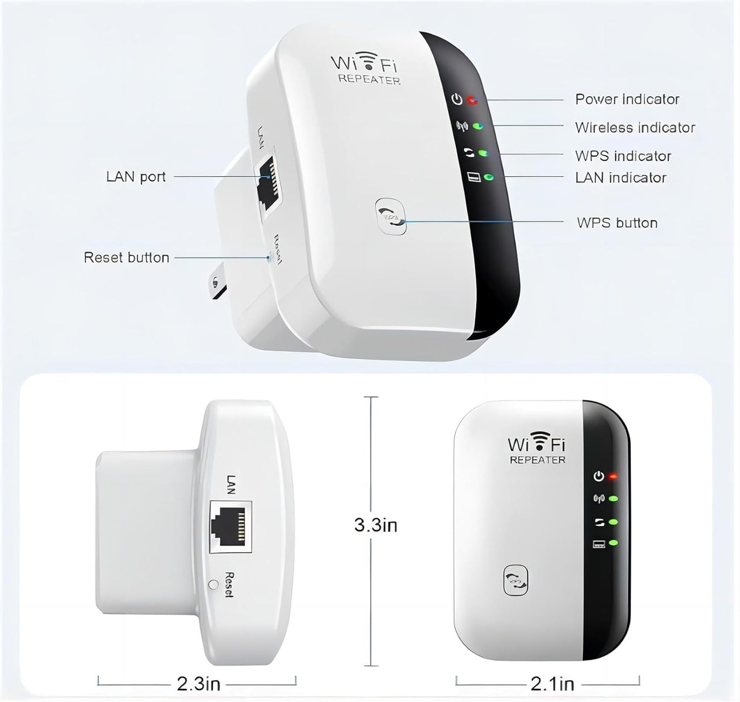 Mini WiFi Repeater Pro Internet Signal Booster - 300Mbps range Extender 2025