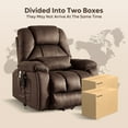 Bestier Power Lift Recliner Chairs with Heat & Massage Side Pockets, Extra Wide Recliner Chair for Bed Room and living Room, 400lbs, 170° Adjustable, Brown