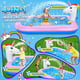 Inflatable Sprinkler Pool,4 in 1 Unicorn Splashing Kiddie Pool 69'' Kids Large Splash Play Mat for Summer Outdoor Garden Family Party Backyard Water Fun Toy Gifts