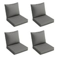 MRUAKA Outdoor Cushions for Patio Furniture, 4'' Replacement Cushions, Set of 4 Water-Resistant Outdoor Sectional Cushions for Sofa Couch Chair (Grey)
