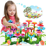 Ixir Flower Garden 52 Pcs Building Toys for Girls - STEM Toy Gardening Pretend Gift for Kids - Stacking Game for Toddlers playset - Educational Activity for Preschool ( 52 Pcs )