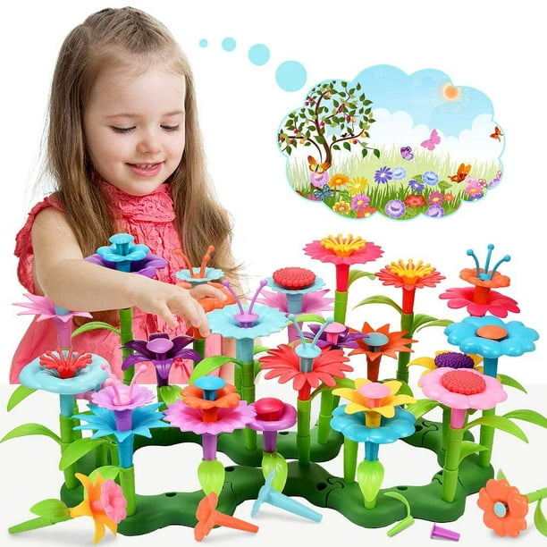Flower Garden Building Toys for Girls - STEM Toy Gardening Pretend Gift for Kids