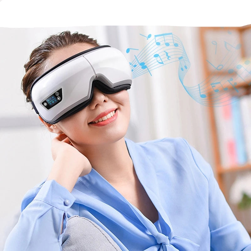 6D Smart Eye Massager Vibration Airbag Compress Eye Care Instrument Bluetooth Music Eye Massage Glasses Eye Relax Fatigue