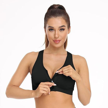 WQD 2 Pack Yoga Sports Bras for Women High Impact Padded Wirefree Seamless Support for Yoga Running Training Gym Workouts