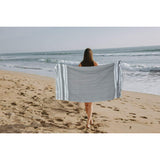 GLAMBURG Peshtemal Turkish Towel 100% Cotton Beach Towels Oversized 36x71 Set of 6, Cotton Beach Towels for Adults, Soft Durable Absorbent Extra Large Bath Sheet Hammam Towel - Charcoal Grey