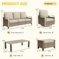 ELPOSUN 7-Seat Outdoor Patio Furniture Set - Modular Wicker Sectional Sofa with Swivel Chairs & Thickened Cushions for Garden, Porch, Yard, and Poolside