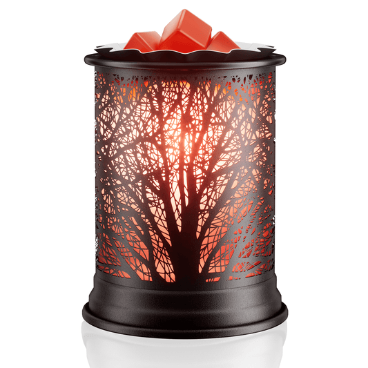 UNTIMATY Electric Wax Warmer with 7 Colors LED Changing Light Wax Melt Warmer Fragrance Warmer for Home Office Gifts & Decor(Black Forest)