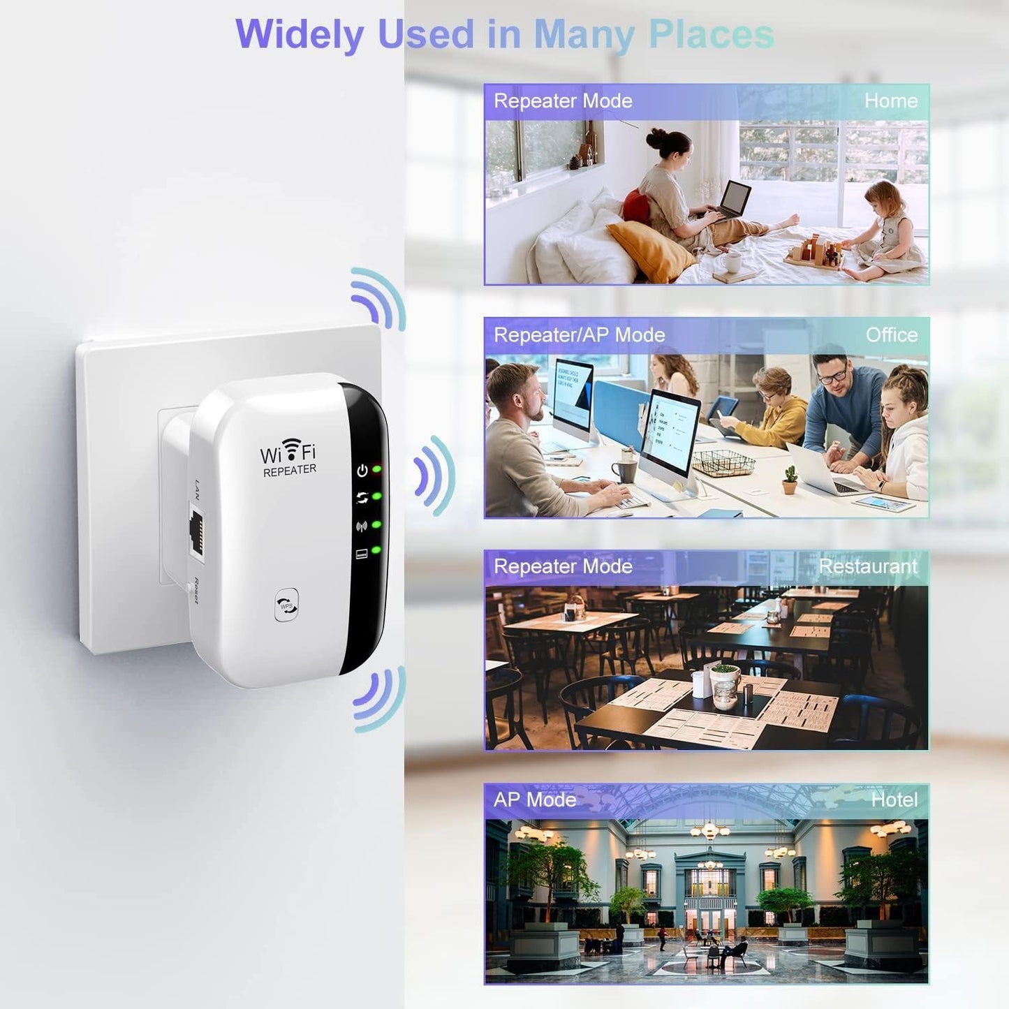 Mini WiFi Repeater Pro Internet Signal Booster - 300Mbps range Extender 2025