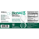 BioNAD3 NAD3 NAD+ Supplement | NRF2 Activator | Anti Aging | Proven Nicotinamide Riboside Booster | Metabolic Activator | Boosts NAD+ and Natural Energy | 60 Capsules