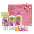 Vital Luxury Bath & Body Kit 4 Pcs,Pea Flower Scent Home Spa Set for Adult,with Hand Cream,Body Lotion,Shower Gel and Mist