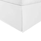 550-TC Egyptian Cotton Dust Ruffle/Bed Skirt Queen Size 1-Pieces Split Corner Tailored Bed Skirt 24" Inch Drop Length White Solid