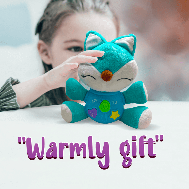 Petal Plush Fox Musical Baby Toys for Newborn Baby Toys for 0 3 6 9 12 Month Baby, Cute Stuffed Aminal Light Up Baby Musical Toys for Infant Babies Boys & Girls Toddler 8 Inches