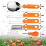 Mia Halloween Pumpkin Carving Kits, 11-Pcs Professional Pumpkin Cutting Supplies Tools with Carrying Case Stainless Steel Jack-O-Lanter Carving Knife for Halloween Decoration