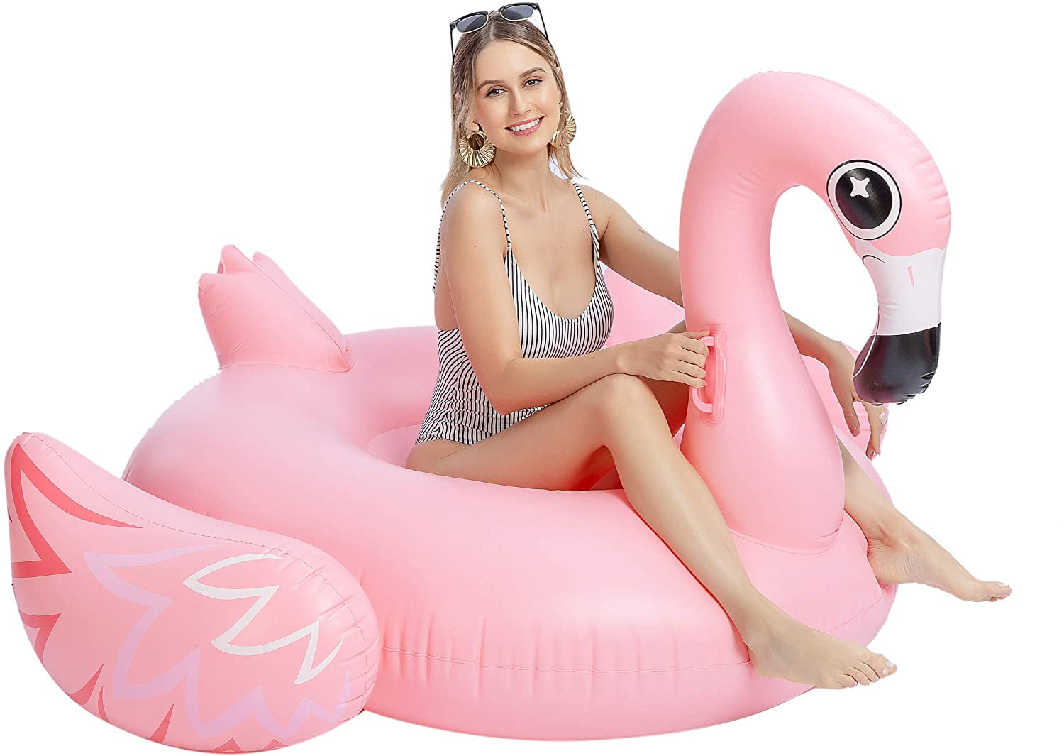 Intera Giant Inflatable Luxurious Flamingo Pool Float, Fun Beach Floaties, Swim Party Toys, Pool Island, Summer Pool Raft Lounge for Adults & Kids