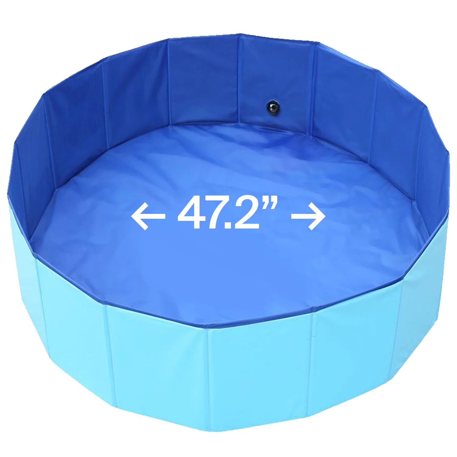 47.2" Foldable Hard Plastic Kiddie Baby Dog Pet Bath Swimming Pool Collapsible Dog Pet Pool Bathing Tub Kiddie Pool for Kids Pets Dogs Cats