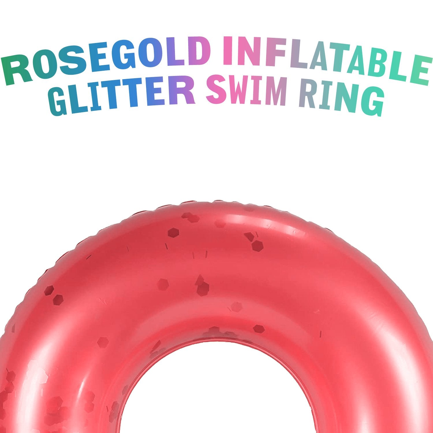 Pool Float Inflatable Floaties Glitter Sequin Pool Tube Swim Rings Pool Toys Summer Beach Toys for Adults Teenagers Girls Kids&nbsp;
