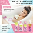 Vital Luxury Bath & Body Kit 4 Pcs,Pea Flower Scent Home Spa Set for Adult,with Hand Cream,Body Lotion,Shower Gel and Mist