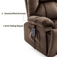 Bestier Power Lift Recliner Chairs with Heat & Massage Side Pockets, Extra Wide Recliner Chair for Bed Room and living Room, 400lbs, 170° Adjustable, Brown