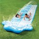 Lavinya 20ft Slip and Slide 2 Person Blue Wave Water Slides with 2 Boogie Boards Porch Waterslide 2 Sliding Racing Lanes with Sprinklers Summer Toy 20ft x 62in