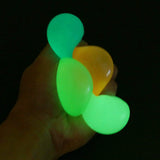 Ixir 4 Pieces Glow in the Dark Celling Balls - Sticky Wall Balls Stress Toys Set for Kids& Adults Luminescent