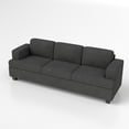 YOUDENOVA 89" 3 Seater Sofa Couch, Oversizde Cloud Couch with Deep Seats, Corduroy Sleeper Lounge Sofa Couches for Living Room Apartment Office, Black Couch