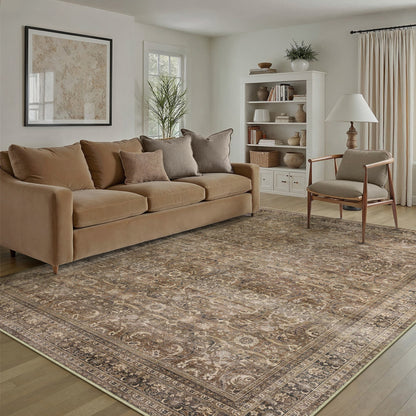 WIPONKEN 8x10 Area Rugs for Living Room Bedroom Dining Room Office Farmhouse, Machine Washable Non Slip Vintage Persia Rug