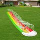 Intera 14 FT Lawn Water Slides, Rainbow Slip Slide Play Center with Splash Sprinkler and Inflatable Crash Pad for Kids Children Summer Backyard Swimming Pool Games Outdoor Water Toys