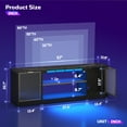 RSPGAME LED TV Stand for PS5 Xbox with Music Sync LED Lights, Gaming Entertainment Center for TVs 55/60/65 inch with Storage Cabinets Open Shelves for Living Room, Black Marble