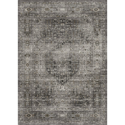 BERTHMEER 8'x10' Area Rugs for Living Room Bedroom Vintage Brown Carpets Kitchen Office Machine Washable Farmhouse Dining Room Oriental Rugs Non Slip Traditional Distressed Rugs