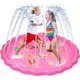 Inflatable Splash Pad, Sprinkle and Splash Play Mat, 68” Outdoor Backyard Sprinklers Toys for Toodler Boys Girls Dogs, Children Fountain Baby Water Playmat Splashpad with Wading Pool, Flamingo Pattern