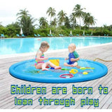 Sprinkler Splash Mat 68", Kids Pool, Outdoor Lawn Water Toys, Splash Pad, Wading Swimming Pool, Inflatable Splash Sprinkler Pad