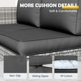 MRUAKA Outdoor Cushions for Patio Furniture, 4'' Replacement Cushions, Set of 4 Water-Resistant Outdoor Sectional Cushions for Sofa Couch Chair (Grey)
