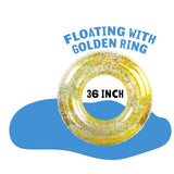 Global Inflatable Pool Float Tube Confetti Premium Swim Ring Heavy Duty Vinyl Flotation Pool Floats Toy for The Beach, Party, Vacation, UV Resistant - Pool Party