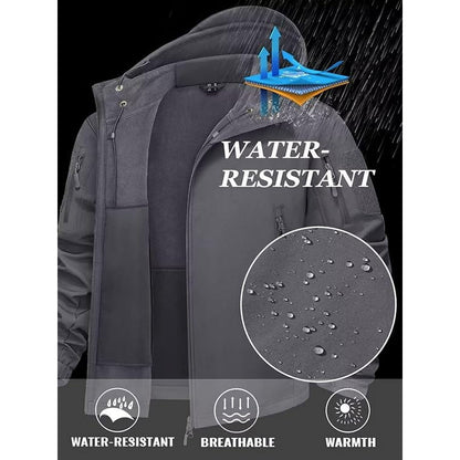 Jackets for Men Fleece Military Tactical Work Winter Waterproof Windbreaker Light Jacket Hiking Hunting Hoodie Coats