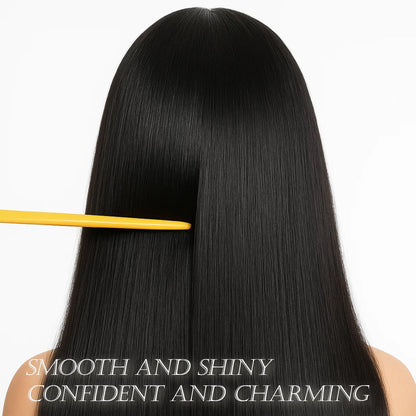 JUNGLE WAVE Human Hair 32 Inch 13x6 Lace Front Wigs 200 Density Straight HD Lace Front Wigs Pre Plucked Straight Glueless Human Hair 13x6 HD Frontal Wigs for Women