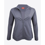 M&M SCRUBS Women's Ultra Soft Front Zip Warm-Up Scrub Jacket 5200 (Charcoal, X-Large)